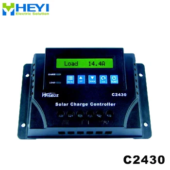 

C2430 LCD parameters adjustable Solar Charge and Discharge Controller 30A 12V / 24V solar controller pwm overload protection