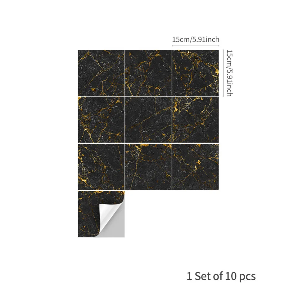 Hb0a8d758362649b68a5a328d7d1cbc5dH Tile Stickers for Home & Kitchen | Waterproof | 10pcs/Set