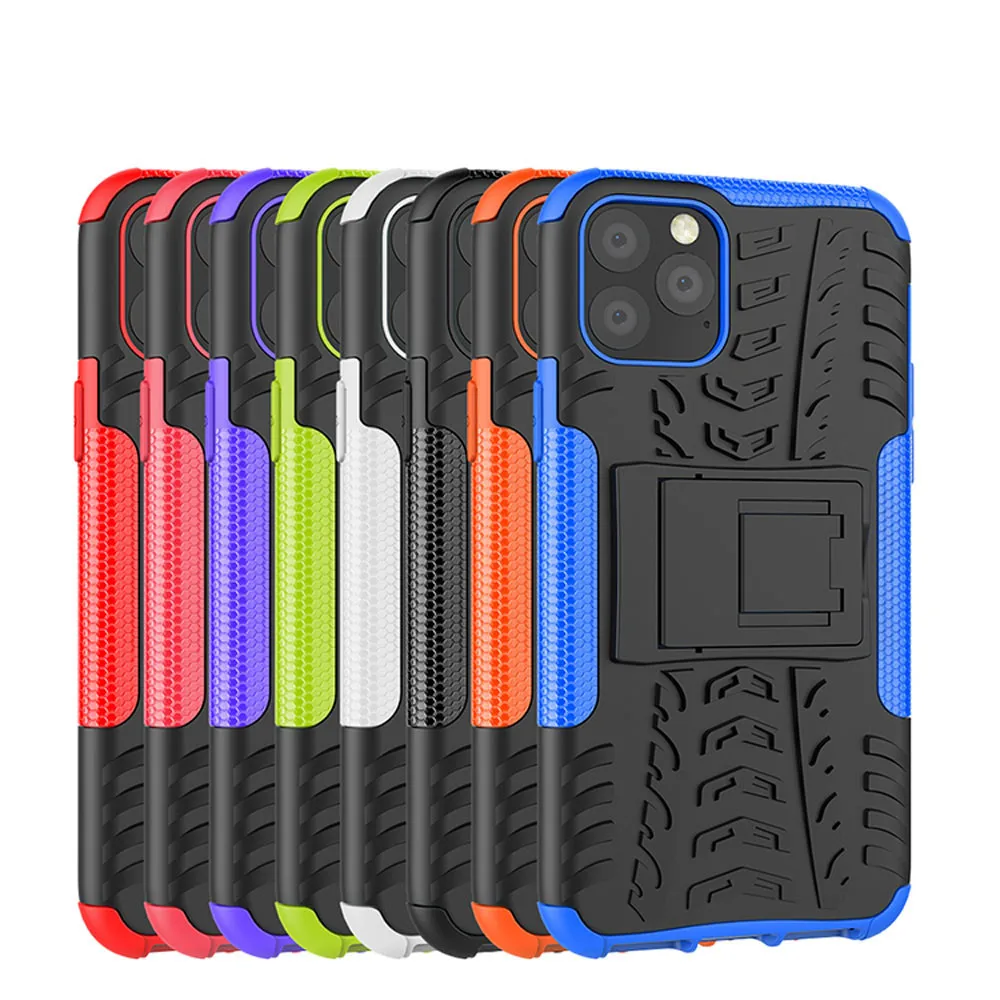 For Iphone 11 PRO MAX  scratch-resistant Shockproof Phone Case Luxury Hard Matte Cover with kick stand  High Quality Phone Case