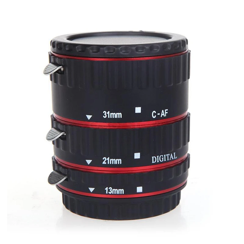 Автофокус микро Удлинитель кольцо красный для Canon EOS EF EF-S 60D 7D 5D 550D