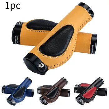 

1pair Ergonomic Non Slip Wrap Correct Hand Posture Artificial Leather Mountain Bike Comfortable Bicycle Handle Grip Locking