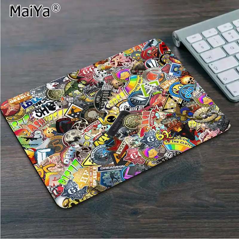 Not Lock Edge18x22cm Maiya Boy Подарочный коврик CS GO резиновый ПК компьютерный игровой коврик для мыши большой коврик для мыши клавиатуры коврик - Цвет: Not Lock Edge18x22cm
