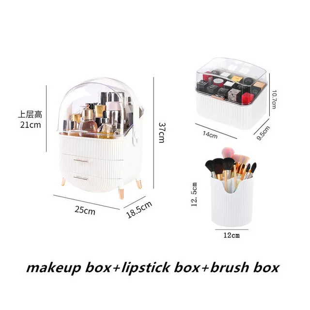 Makeup Organizer Waterproof Cosmetic Case Makeup Jewelry Box Multifunctional Travel Cosmetic Organizer Drawer Home Storage Boxs 