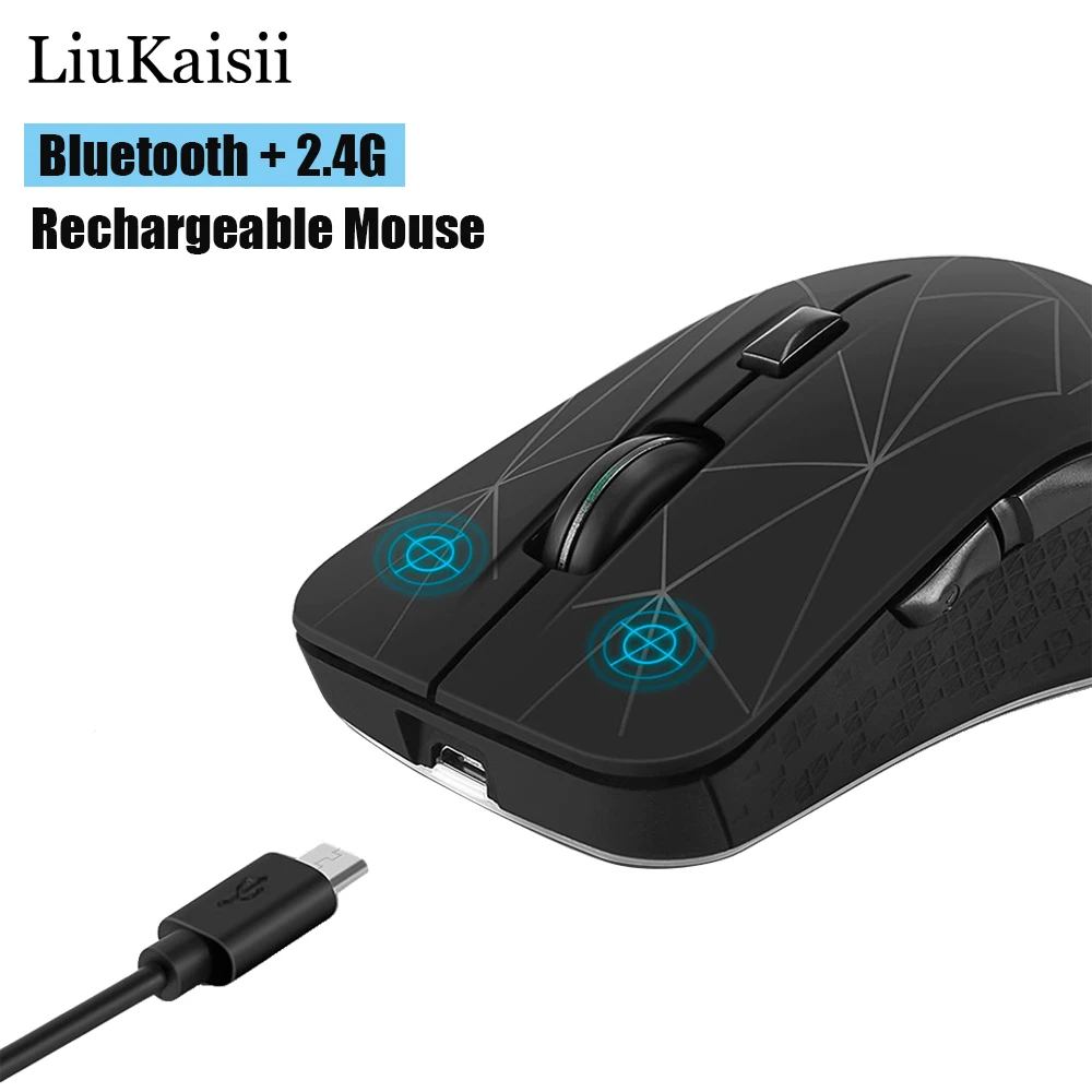 

Беспроводная игровая Bluetooth-мышь, 2,4 ГГц, 1600dpi
