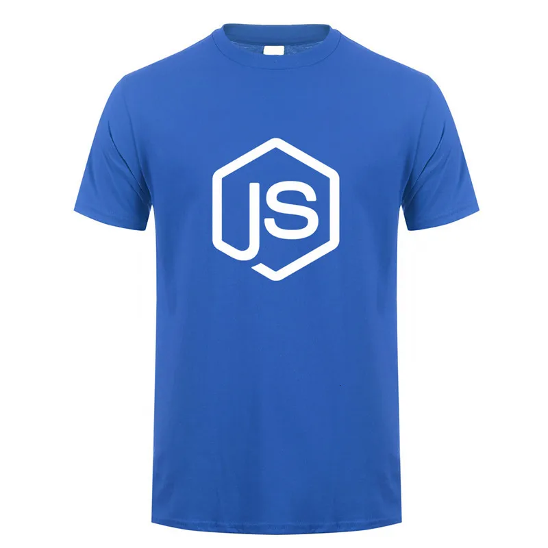 Royal Midnite Star NodeJS футболки летние с коротким рукавом Хлопок NodeJS JavaScript футболка программиста мужские футболки - Color: Royal