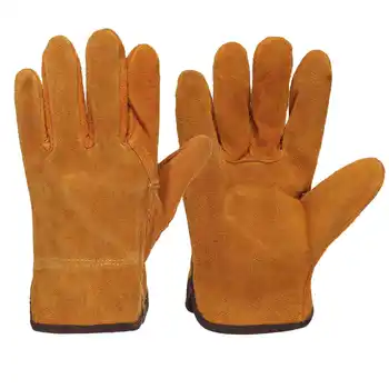 

1 Pair Work gloves Cow Leather Welder Gloves Anti-Heat Work Safety Gloves For Welding Metal protective gloves