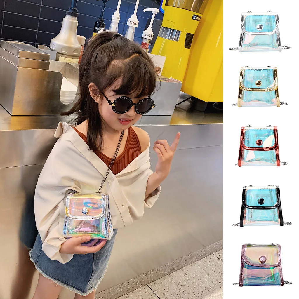 

MAIOUMY Top Brands Women Bags Children 2019 Transparent Chain Handbag Shoulder Cross Bag Coin Purse For Child Bolso mujer Aug23