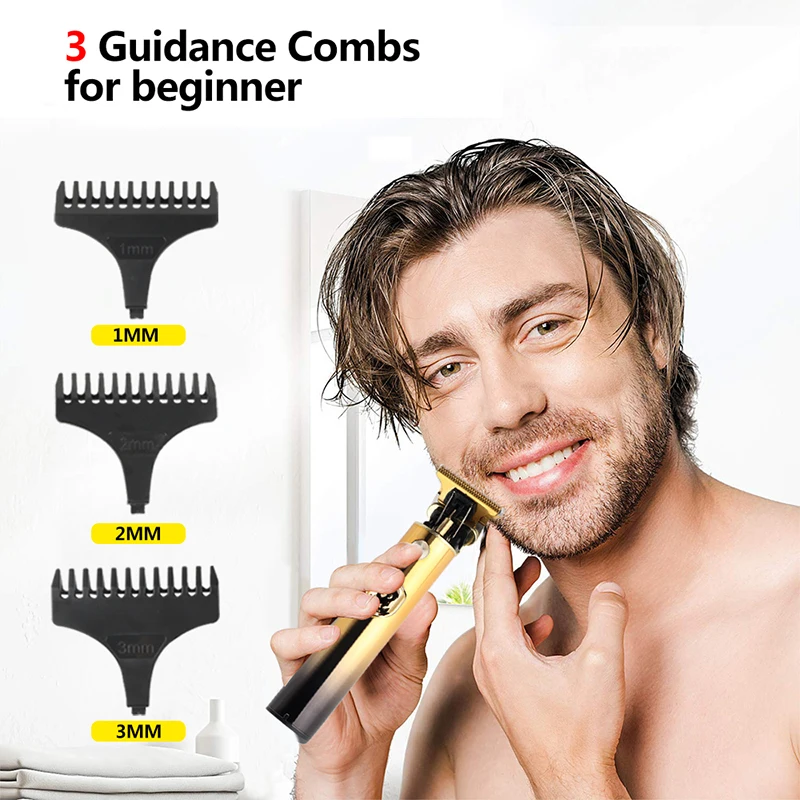 New T9 0mm Electric Hair Clipper Shaver Beard Trimmer USB Rechargeable Professional For Men Hair Cutting Machine Barbershop,hair clipper,electric shaver,hair trimmer