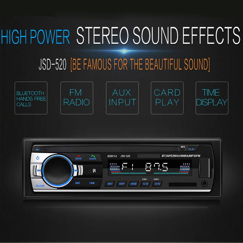 Автомобильная электроника Bluetooth 2,0 Беспроводная Автомобильная стерео радио MP3 медиаплеер u-диск громкий динамик аудио аксессуары видеоадаптер