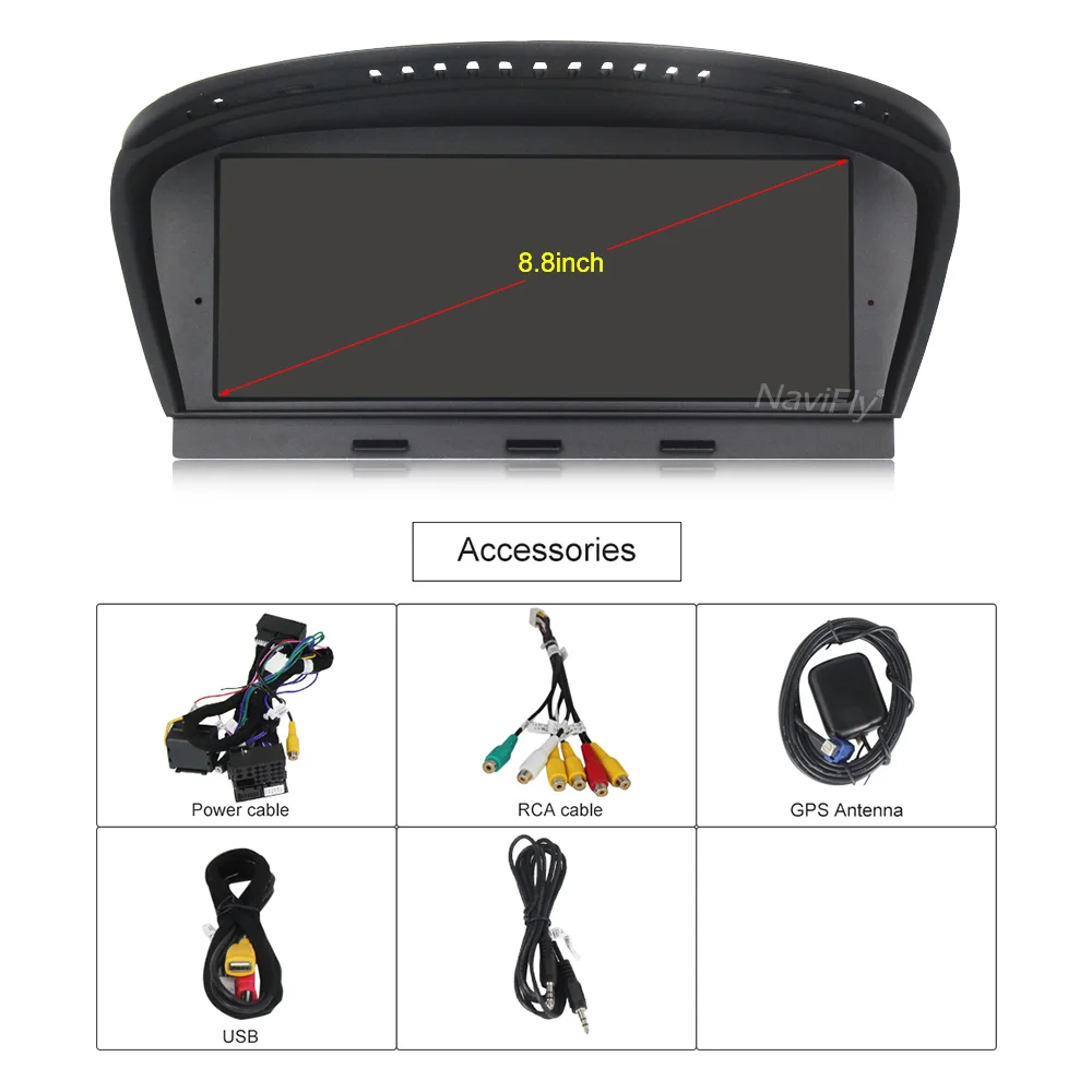 Discount IPS 8Core Android 9.0 Car radio player gps navigation for BMW 5 Series E60 E61 E63 E64 E90 E91 CCC CIC MASK Steering wheel WIFI 5
