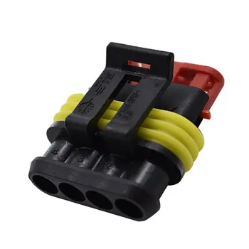 

4 Pins Way Super Seal Waterproof Electrical Wire Connector Plug For Car Waterproof Connector 282088-1