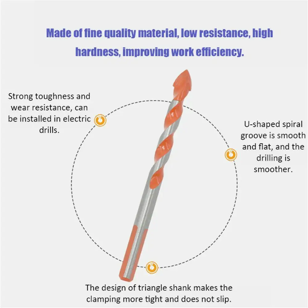 5 шт./7 шт. треугольный хвостовик дрель многофункциональный керамический стеклянный отверстие стены Кобальт скрученная Спираль Бит Плитка сверло по бетону инструмент ED