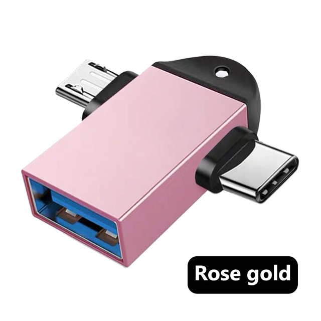 Adapter Type C And Micro Usb Male To USB3.0 Female OTG Connector USB 3.0 Mini Adapter Converter For Samsung Xiaomi Huawei
