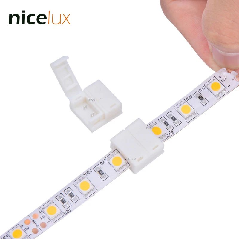 10 шт. 2 контактный разъем для светодиодной ленты SMD 5050 мм|connector for led|connectors strip ledled