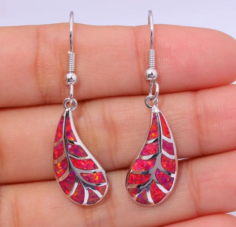 Серьги подвески женские с опалом 1 5/8 дюйма|silver plated earrings|dangling earrings for womenearrings party |