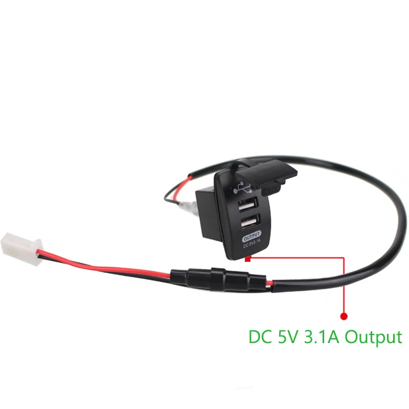 Автомобильное зарядное устройство с двумя USB портами 12 24 В 5 3 1 А|Кабели адаптеры и