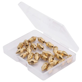 

3D Printer MK8 Brass Nozzle Set 18PCS Nozzle with Lettering 1.75/0.4mm for 3D V6 J-Head and MK8 Makerbot 3D Printer Part