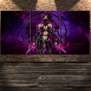 

5 Pieces or 3 Pieces Choosable Mortal Kombat 11 Game Poster Canvas Art Oil Painting Print By Numbers HD Picture Wallpaper