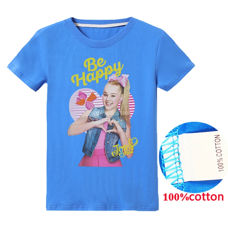 T1280 JOJO Siwa/весенне-осенние детские толстовки с капюшоном; футболка с длинными рукавами и рисунком; топы для девочек; одежда для подростков; детская повседневная одежда - Цвет: T1280