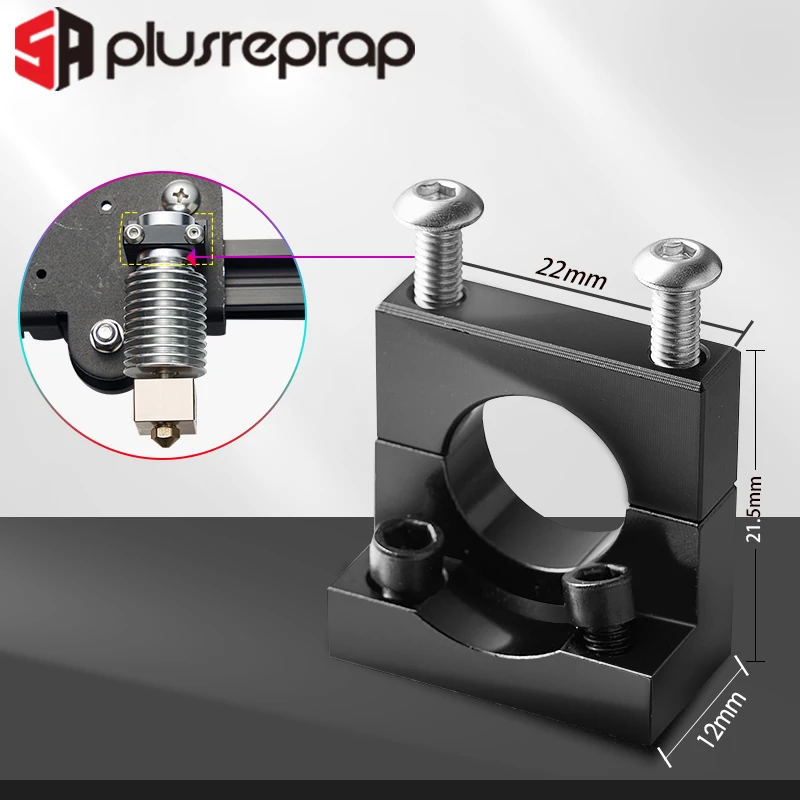 e3dV6 volcano Print Head Mounting Fixed Block V6 to CR10 J-head Hotend Aluminium Bracket for Ender-3 CR-10 Series Printer Parts e3dv6 volcano print head mounting fixed block v6 to cr10 j head hotend aluminium bracket for ender 3 cr 10 series printer parts