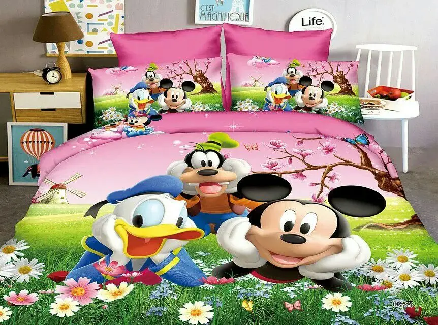 Bedding 13 С героями мультфильма «Моана»; Комплект постельного белья Дисней hero «бэймакс», «Холодное сердце» Маккуин набор простыней для плоской кровати 2/3/4 шт. Пододеяльник подушка чехол Прохладный мальчик подарки для девочек - Цвет: Bedding 13