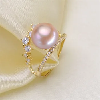 

High Quality Silver plated fittings Open Adjustable Blank Ring Settings Pearl Ring Mountings Fittings Jewellery Accessories