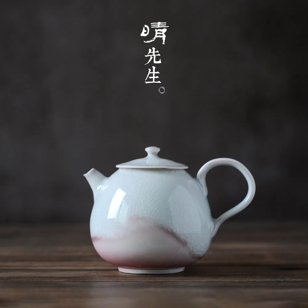 

Solitary Soda Burn Manual Kettle Single Ketone Red Fambe Open Piece Grain Crystal Infusion Of Tea Kettle Ceramics Kung Fu Tea