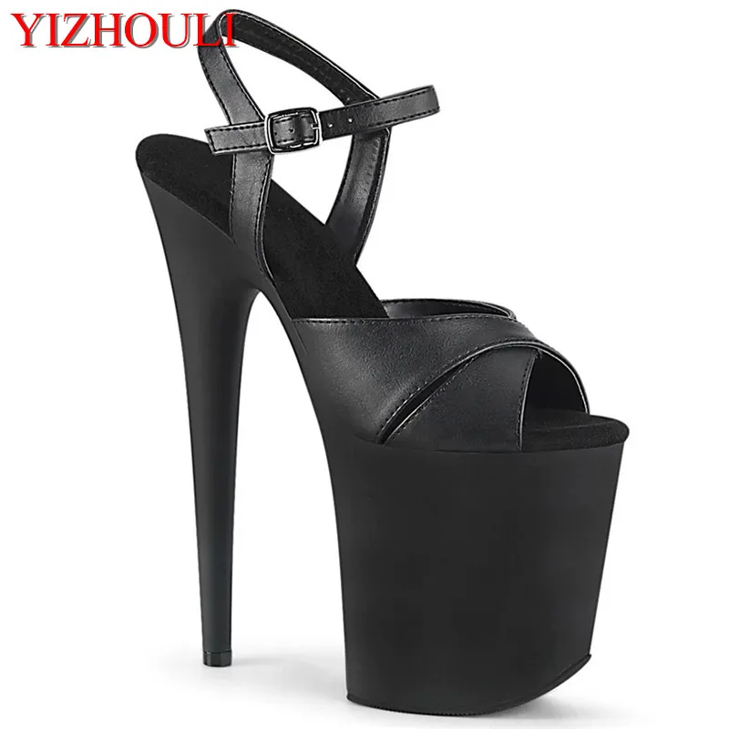 

The new 8-inch stiletto heels, an open-toe, buckled 20cm heel for women, and pole dancing sandals for models