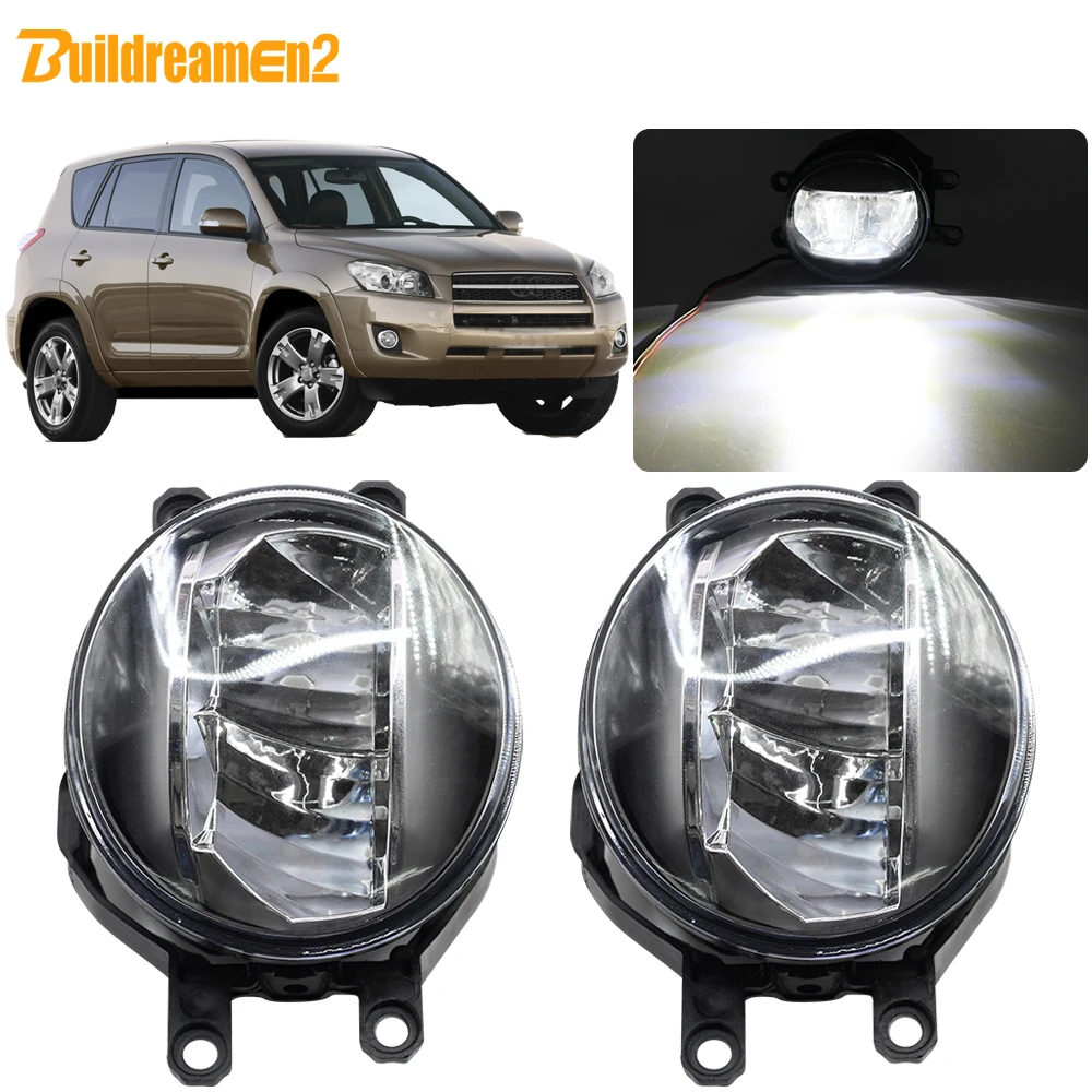 Buildreamen2 для Toyota RAV4 2006 2012 2016 2018 автомобиль передний + левый светодиодный туман