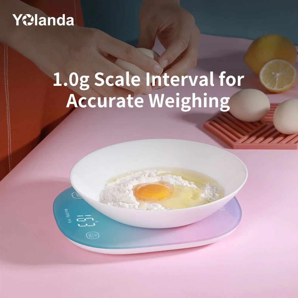 5kg Smart Kitchen Scale Bluetooth APP Weight Scales Food Balance Cuisine Weighing Measuring Tool Nutrition Analysis_voghion.com