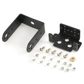 

1set/lot Aluminum Robotic Claw Brackets For MG995/996 Steering Gear Pan and Tilt Servos And Robot Arm Mechanical Robot Mount