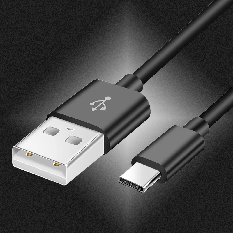 Кабель для быстрой передачи данных Xiao mi usb type-C, 2А, белый кабель для быстрой зарядки 3,1, красный кабель для быстрой зарядки mi Note 8, 7, mi 9 Pro, 8, 7, USB-C - Цвет: One Cables Black