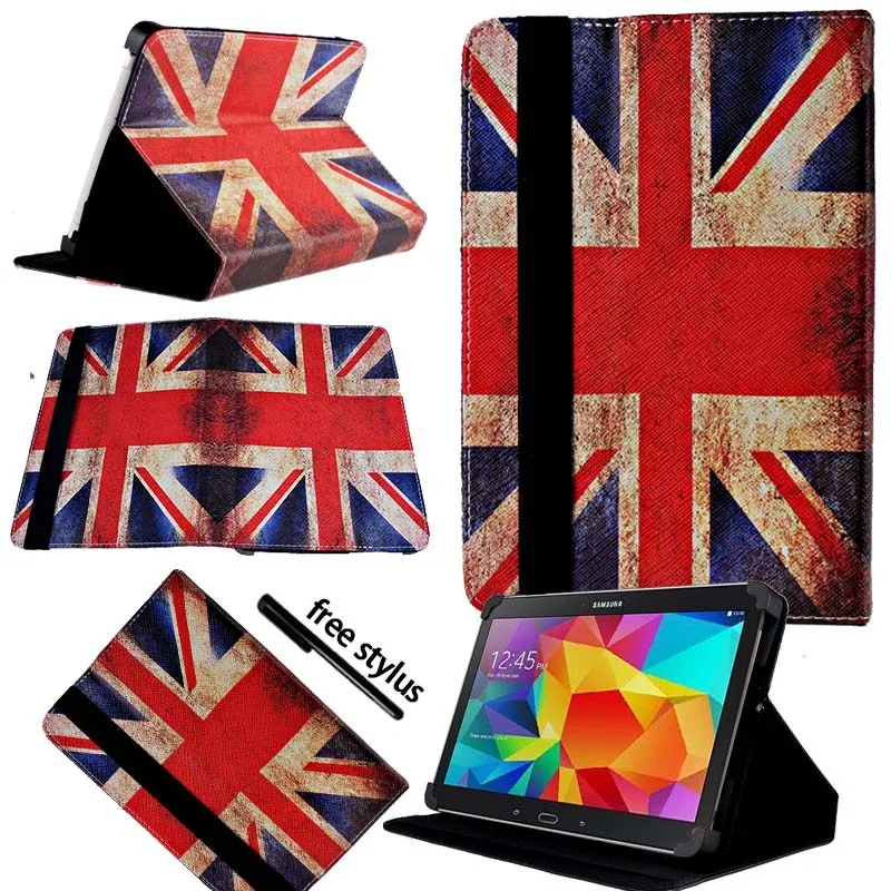 Union Jack KK&LL для samsung Galaxy Tab 4 10,1 SM-T535 SM-T533 SM-T536-Кожаная подставка для планшета Чехол-книжка чехол+ Бесплатный стилус - Цвет: Union Jack