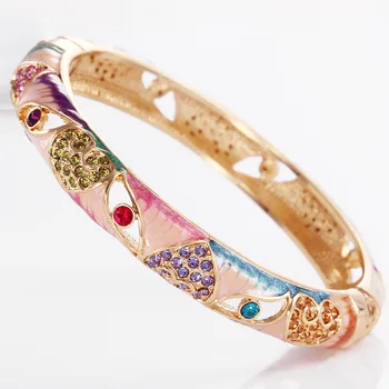 

Authentic Cloisonne Bracelet antique hollow crystal diamond bracelet Korean Fashion Bracelet manufacturers wholesale