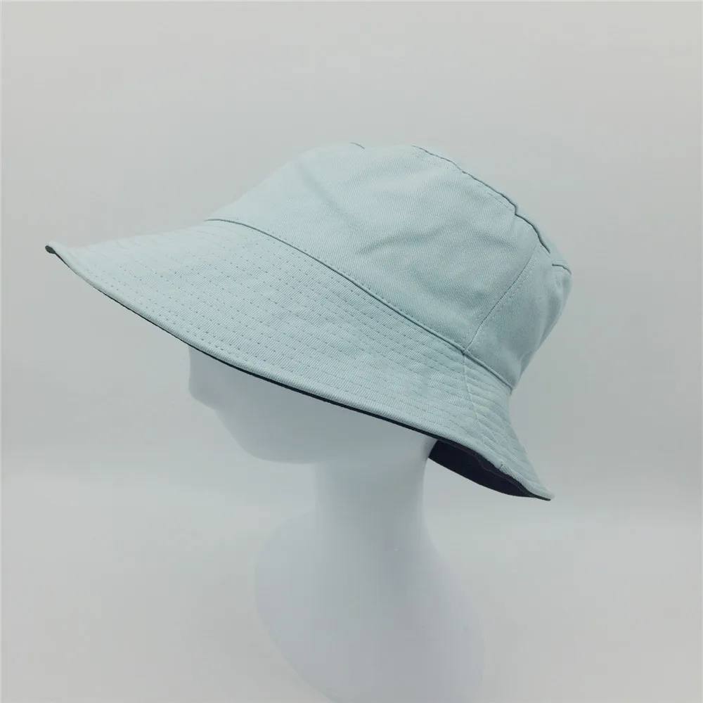 

Women Solid Bucket Hat Ladies Girls Reversible Thick Cotton Fisherman Hat Female Pink Mint Black Ivory Sun Prevent Hats