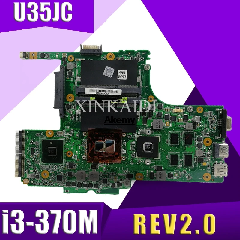 S-2 U35JC с I3-380M материнская плата REV2.0 для ASUS U35J U35JC Материнская плата ноутбука 60-N0SMB1600-A05 100% тестирование