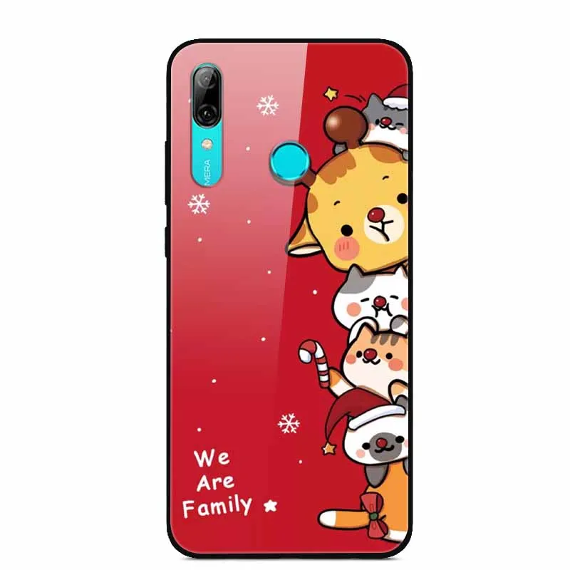 Рождественский чехол для huawei P Smart закаленное стекло, жесткий чехол для телефона huawei P Smart чехол PSmart Pro чехлы для P Smart Z - Цвет: 22