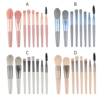

8pcs Makeup Brush Set Blush Brush Eye Brush Lip Brush Foundation Brush Eyelash Comb Soft Cosmetic Brush
