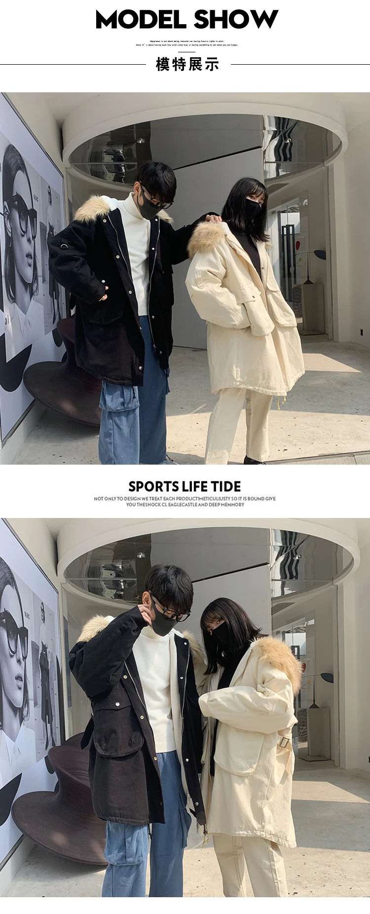 Winter Coat Men's Warm Thick Parka Men Fashion Big Pocket Fur Collar Hooded Coat Man Cotton Long Jacket Male Clothes M-5XL