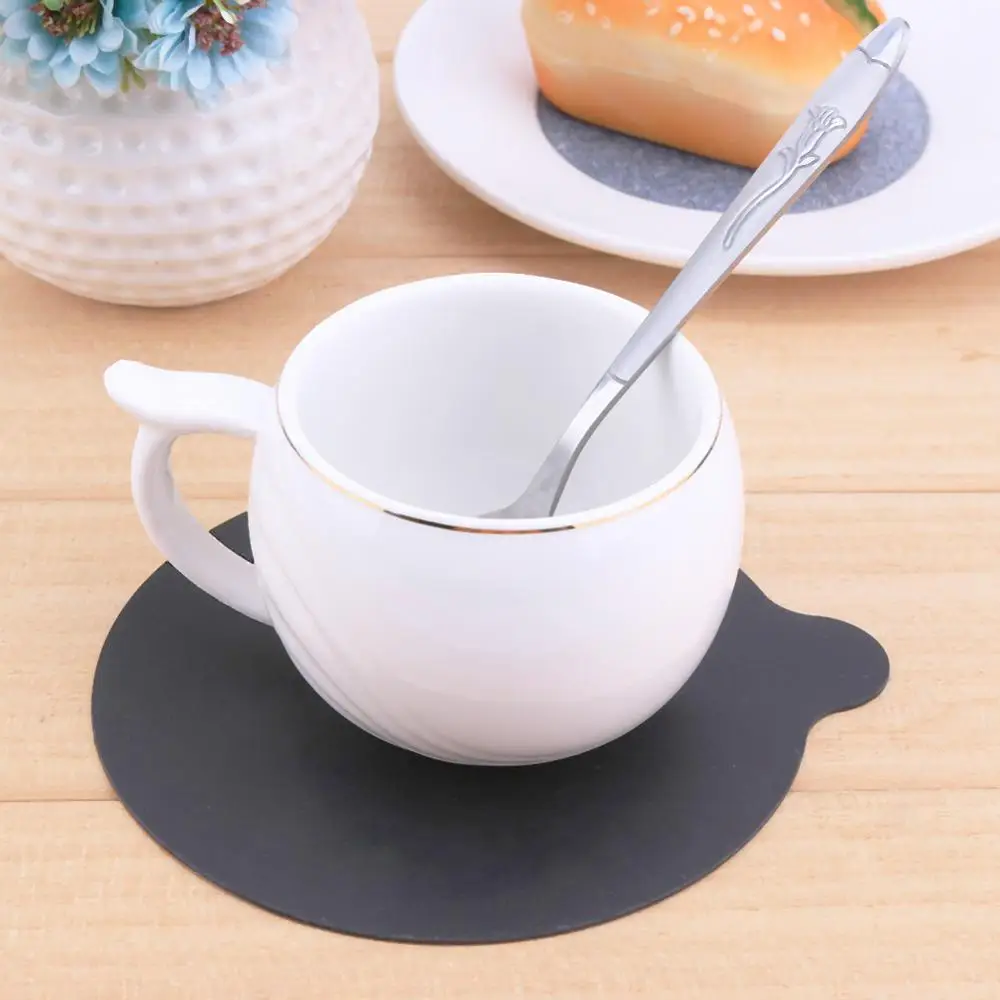 

Circular Coffee Tea Cup Mat Coaster Anti-skid Silicone for Dinner Table Mats Kitchen Tools