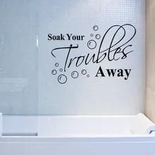 Импортные товары горячие продажи английские Стикеры с пословицами на стену замочить ваши проблемы от ванной клейкой бумаги водонепроницаемый FX2006