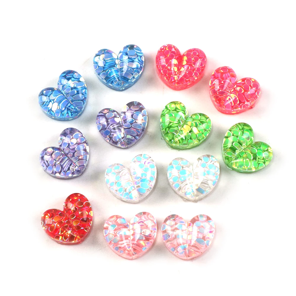 David accessories 50pcs/lot Flower Star Clear Glitter 3D Resin DIY Bow Bag Material Home Decoration Mix Color,50Yc8151