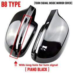 Premium Car Mirror Cover with Signal Light Protection (Bright black - B8)