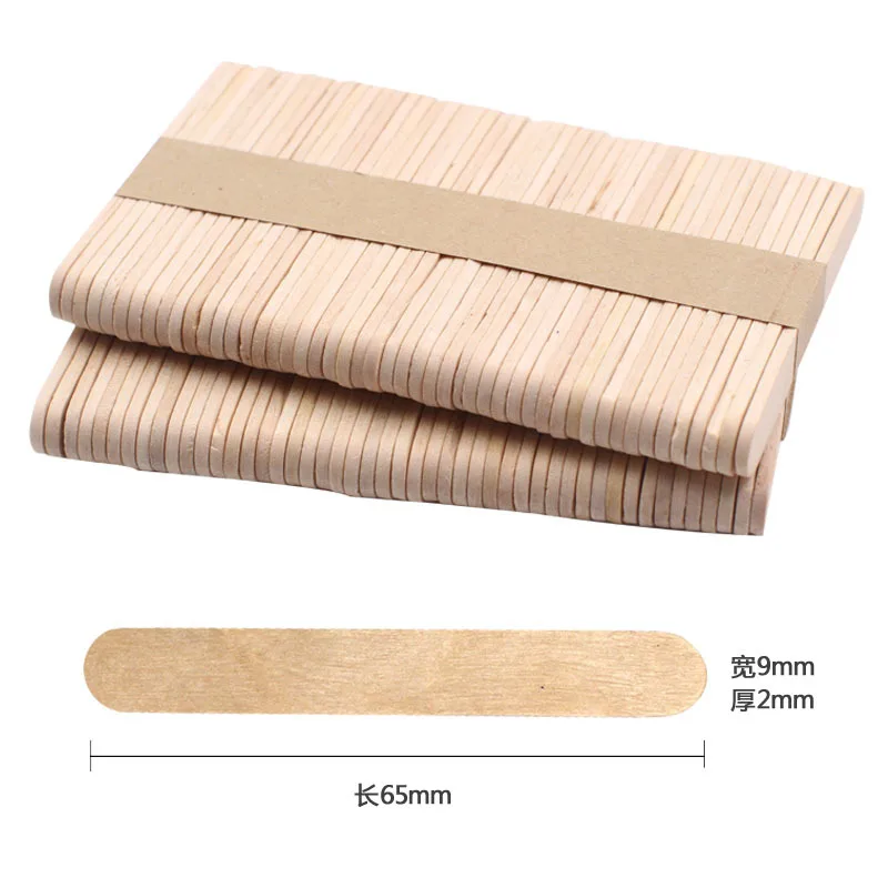 wood 65mm 50 шт. DIY деревянные палочки мороженое эскимо красочные ручные поделки игрушки искусство творческие обучающие игрушки для детей - Цвет: wood 65mm