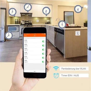 

Smart Wall Socket Wifi EU Plug Voice Control Mobile Phone Remote Timer Switch Home Usb Plug Charger Power Socket