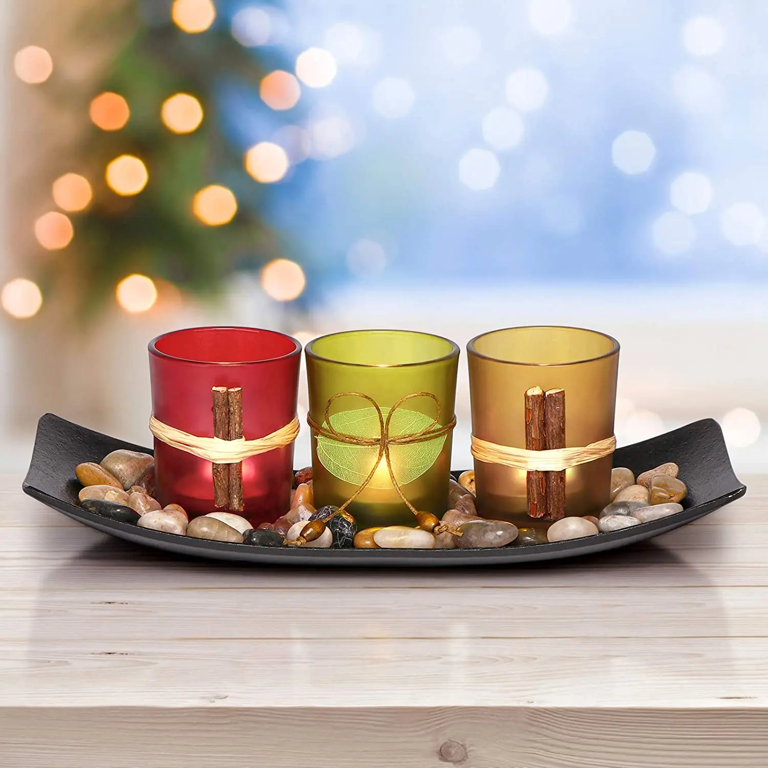 

Farmhouse Modern Style Candle Holders Set Romantic Valentines Decorative for Coffee Dining Table Center Decor Home Decoration