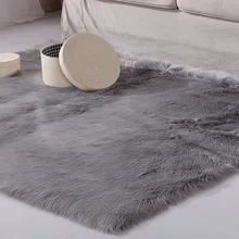 Плюшевые длинные волосы меховой ковер спальня гостиная большая площадь ковры белый серый Современный домашний декор пушистый овчина меховой коврик напольный коврик