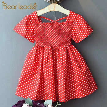 

Bear Leader Baby Girls Dress Summer New Girls Polka Dot Dress Girls Princess Dresses Kids Clothing Short Sleeve Party Clothes