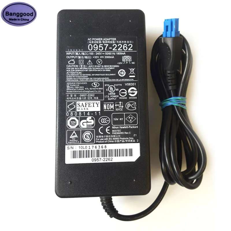 Зарядное устройство для принтера HP OFFICEJET PRO 0957 2262 6000 7000 reплощадка 8000-8500 0957-2271 |