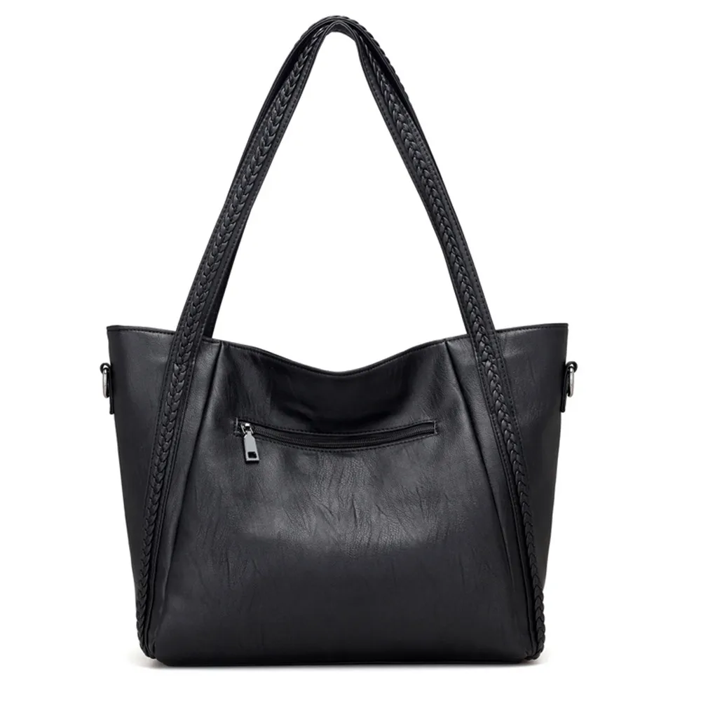Новые роскошные женские мягкие кожаные сумки дизайнерский бренд большой емкости тканые сумки на плечо женские повседневные сумки черные дорожные сумки